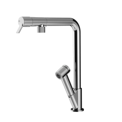 Gessi Fisso rubinetto cucina con canna girevole e doccetta estraibile 60640