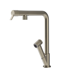Gessi Fisso kitchen faucet with swivelling spout and pull-out shower 60640