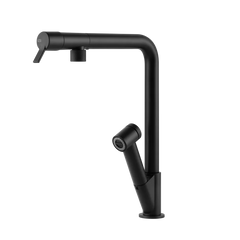 Gessi Fisso kitchen faucet with swivelling spout and pull-out shower 60640