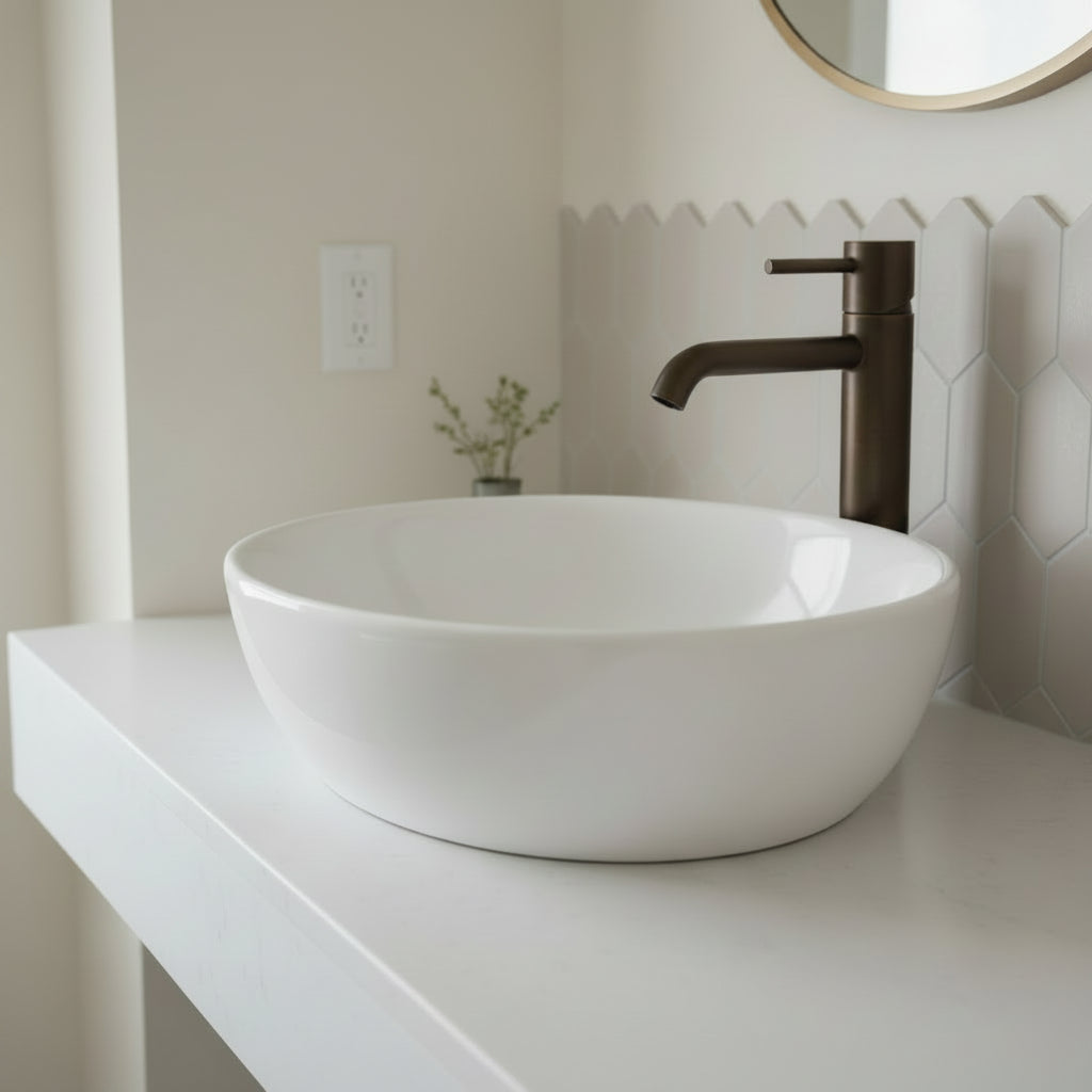 Gessi Habito Rigato rubinetto lavabo alto con scarico 70503- 845 Dark Bronze