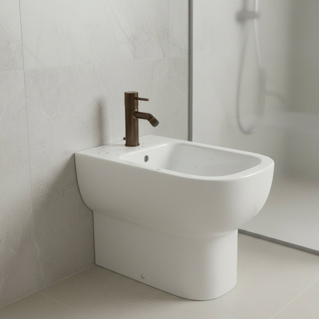Gessi Habito Rigato rubinetto bidet con scarico 70507- 845 Dark Bronze