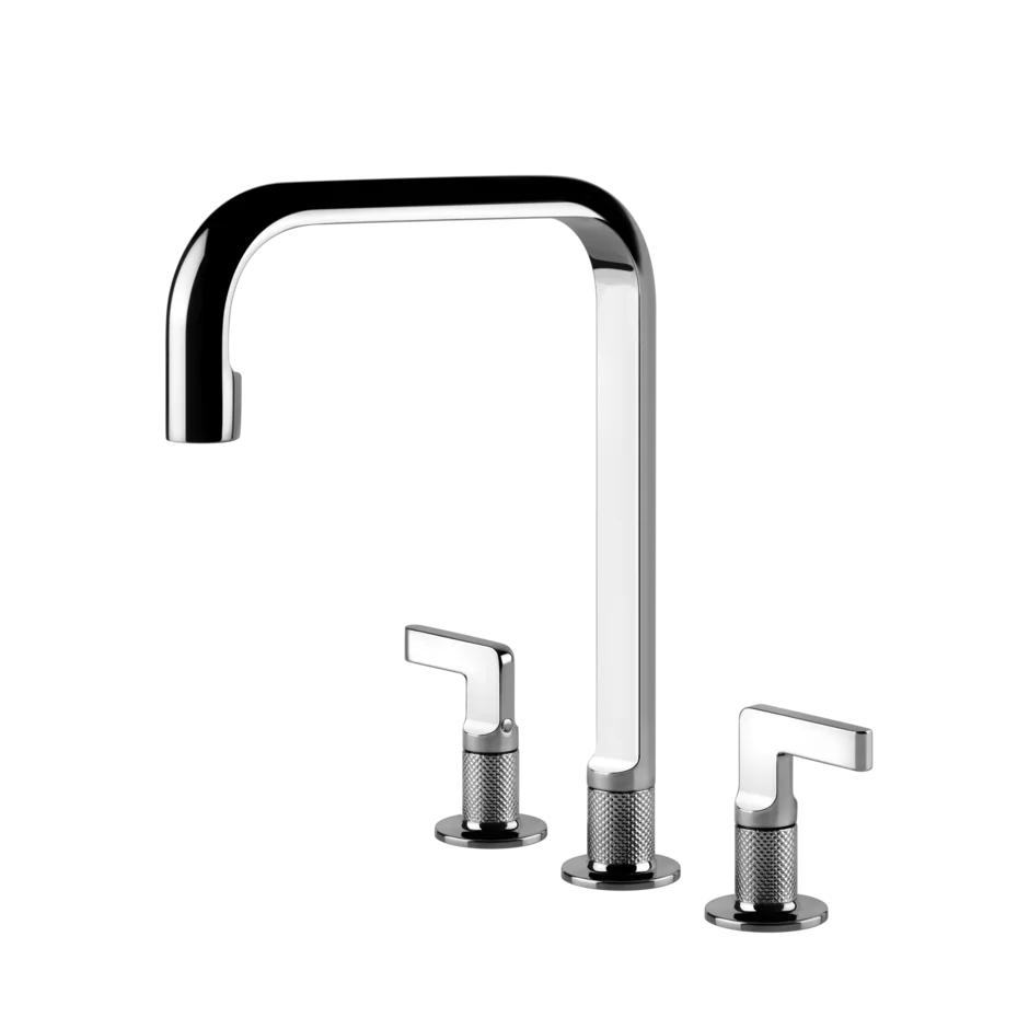 Gessi Inciso rubinetto cucina 3 fori con canna girevole 58701