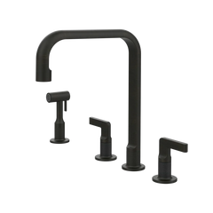 Gessi Inciso rubinetto cucina 4 fori con doccetta mono getto e canna girevole 58703