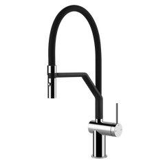 Gessi Inedito rubinetto cucina semi professionale con doccetta estraibile doppio getto 60429