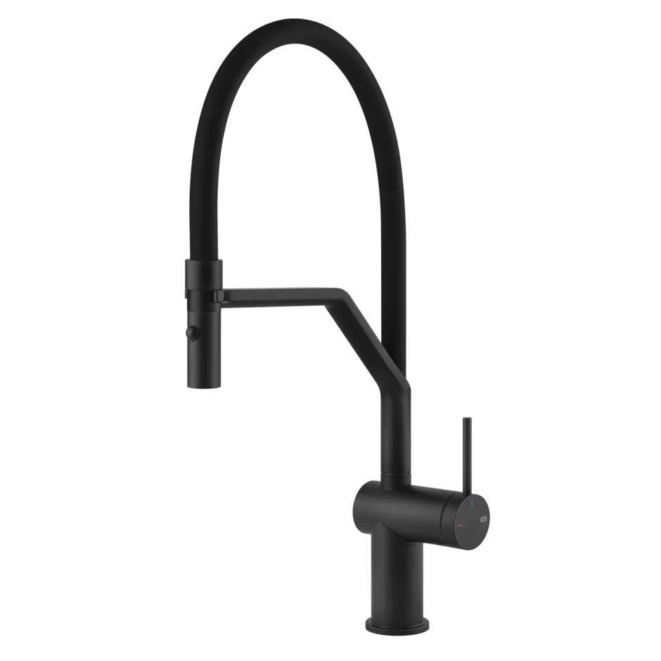 Gessi Inedito rubinetto cucina semi professionale con doccetta estraibile doppio getto 60429