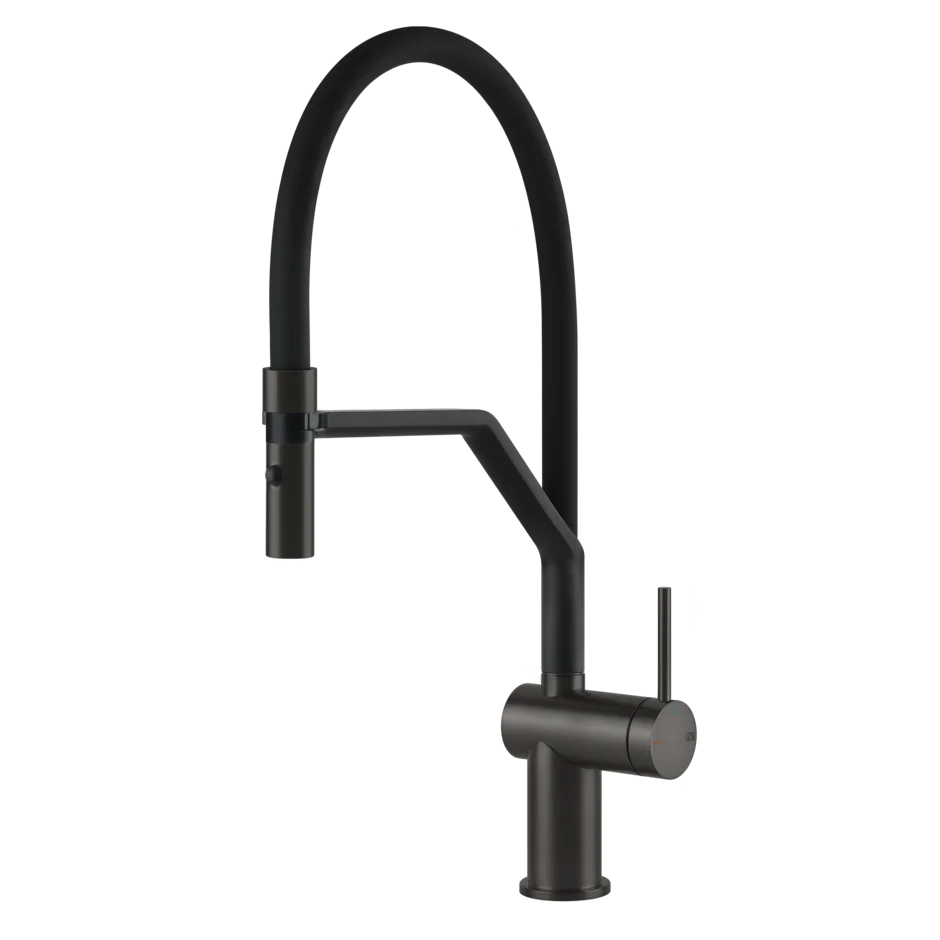 Gessi Inedito rubinetto cucina semi professionale con doccetta estraibile doppio getto 60429