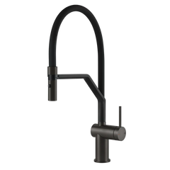 Gessi Inedito rubinetto cucina semi professionale con doccetta estraibile doppio getto 60429