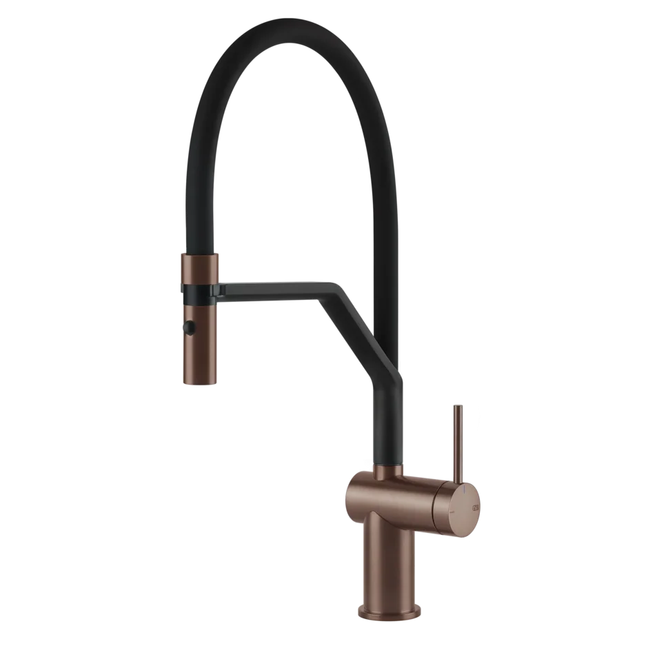 Gessi Inedito rubinetto cucina semi professionale con doccetta estraibile doppio getto 60429