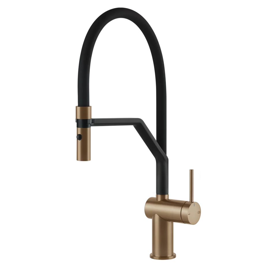 Gessi Inedito rubinetto cucina semi professionale con doccetta estraibile doppio getto 60429
