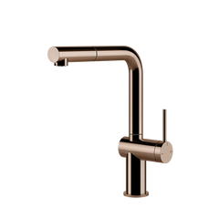 Gessi Inedito kitchen faucet with swivelling spout and pull-out shower 60433