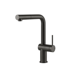 Gessi Inedito kitchen faucet with swivelling spout and pull-out shower 60433