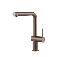 Gessi Inedito kitchen faucet with swivelling spout and pull-out shower 60433