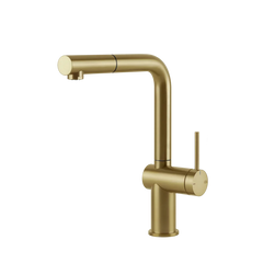 Gessi Inedito kitchen faucet with swivelling spout and pull-out shower 60433
