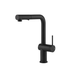 Gessi Inedito kitchen faucet with double-jet pull-out shower 60435
