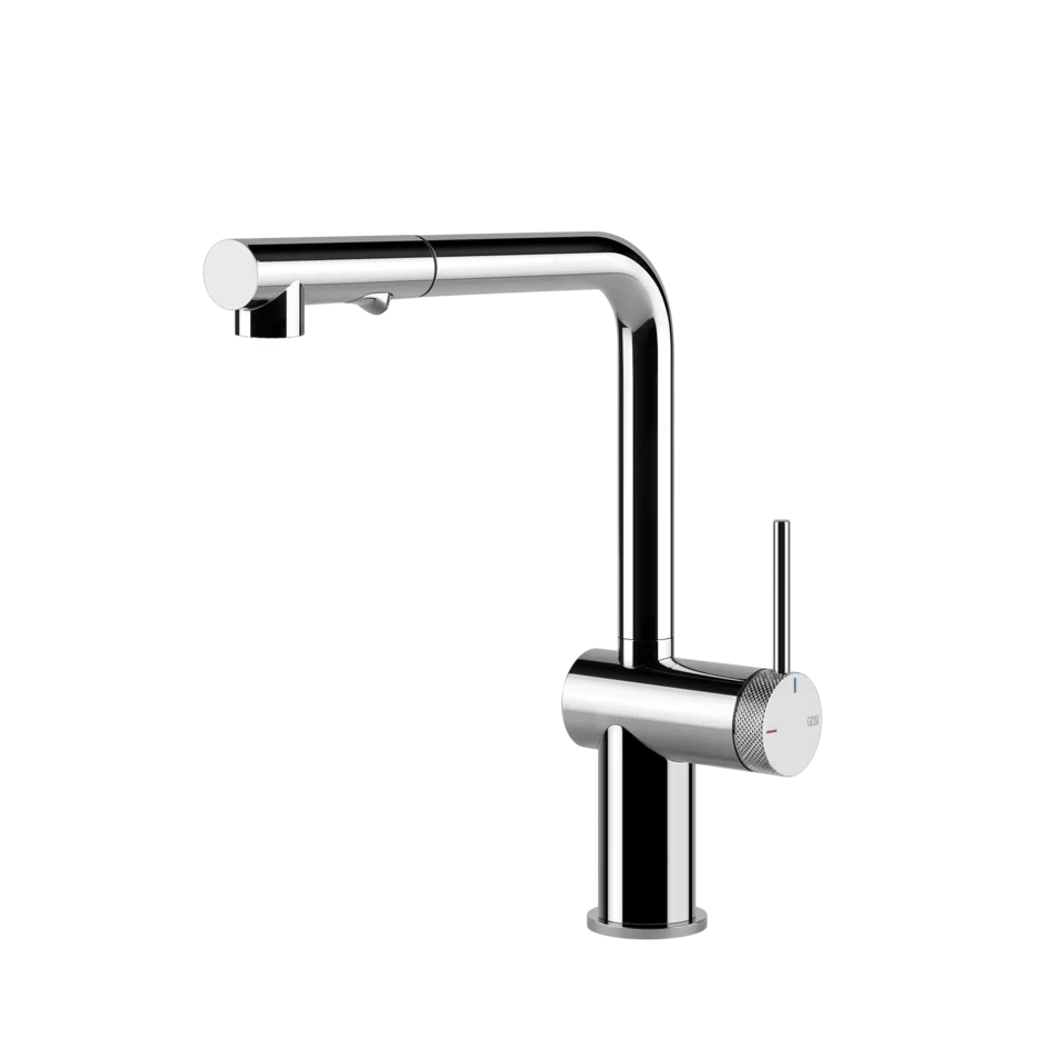 Gessi Inedito godronato rubinetto cucina con doccetta estraibile doppio getto 60478