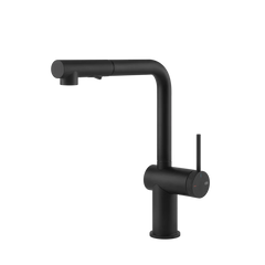 Gessi Inedito knurled kitchen faucet with pull-out double jet shower 60478