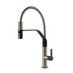 Gessi Mesh semi-professional kitchen faucet with double-jet pull-out shower 60005