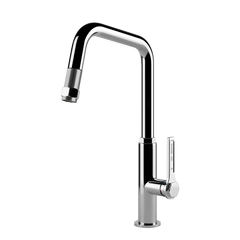 Gessi Officine rubinetto cucina con canna girevole e doccetta estraibile 60053