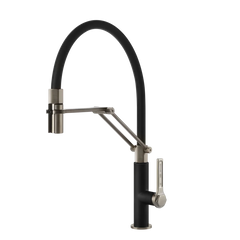 Gessi Officine semi-professional kitchen faucet with double-jet pull-out shower 60055