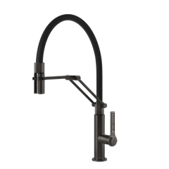 Gessi Officine semi-professional kitchen faucet with double-jet pull-out shower 60055