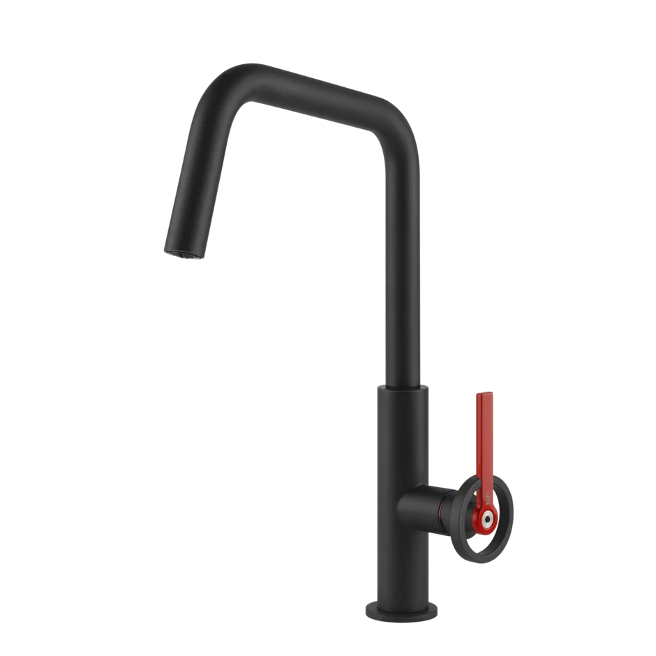 Gessi Officine V kitchen faucet with swivelling spout 60201
