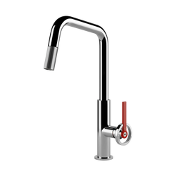 Gessi Officine V rubinetto cucina con canna girevole e doccetta estraibile 60203