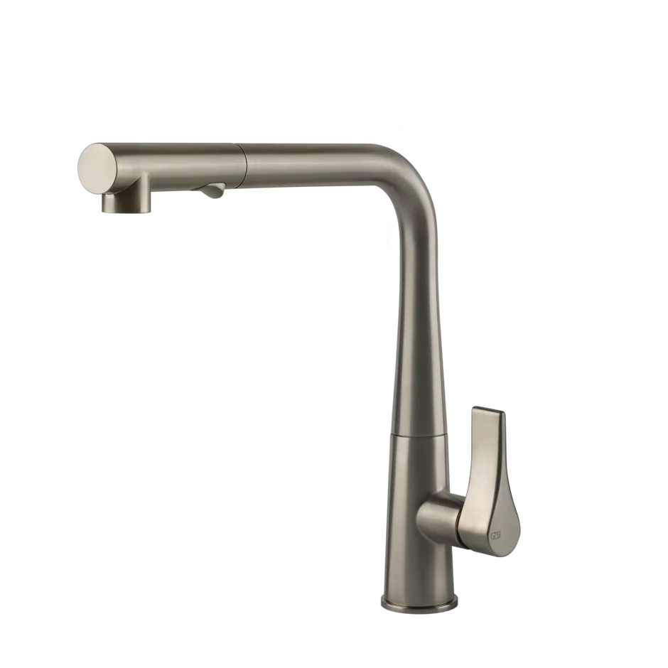 Gessi Proton kitchen faucet with pull-out double jet shower 17177