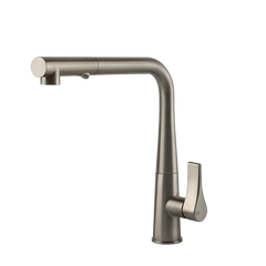 Gessi Proton kitchen faucet with pull-out double jet shower 17177