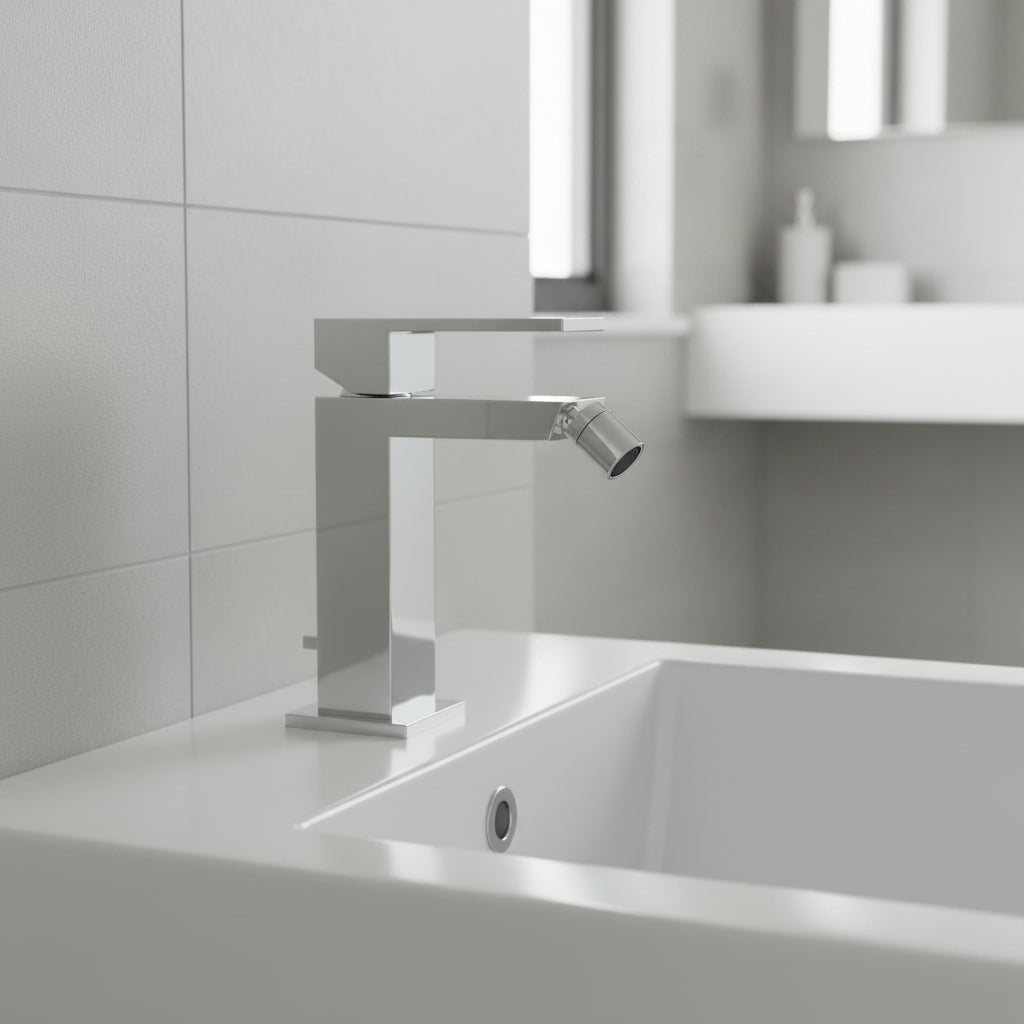 Gessi Rettangolo rubinetto bidet con scarico 20007- 031 cromo