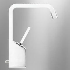 Gessi RettangoloXL rubinetto bidet con scarico 26107- 279 Bianco opaco