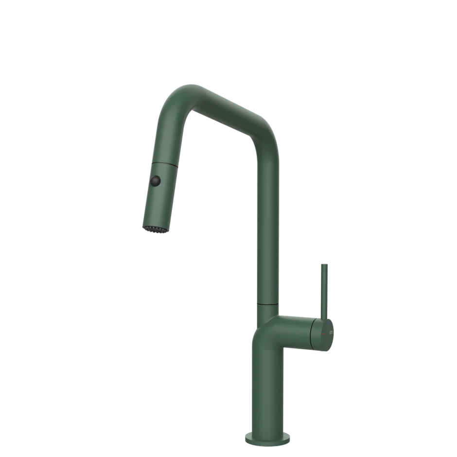 Gessi Stelo rubinetto cucina con doccetta estraibile doppio getto 60307