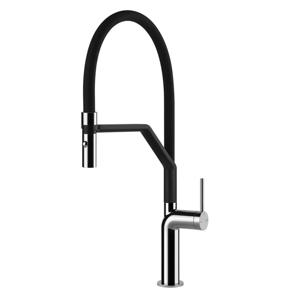 Gessi Stelo rubinetto cucina semi professionale con e doccetta estraibile doppio getto 60315