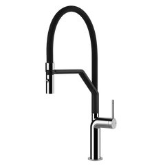 Gessi Stelo rubinetto cucina semi professionale con e doccetta estraibile doppio getto 60315