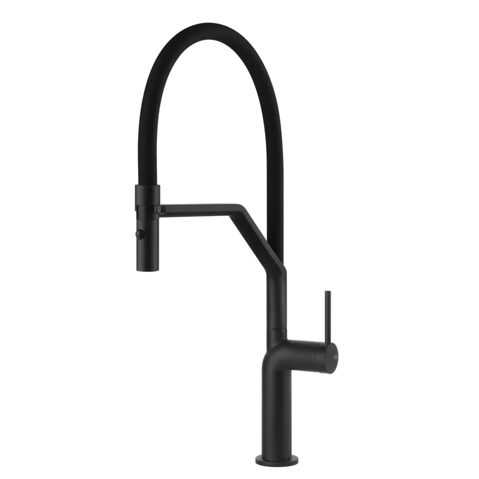 Gessi Stelo rubinetto cucina semi professionale con e doccetta estraibile doppio getto 60315