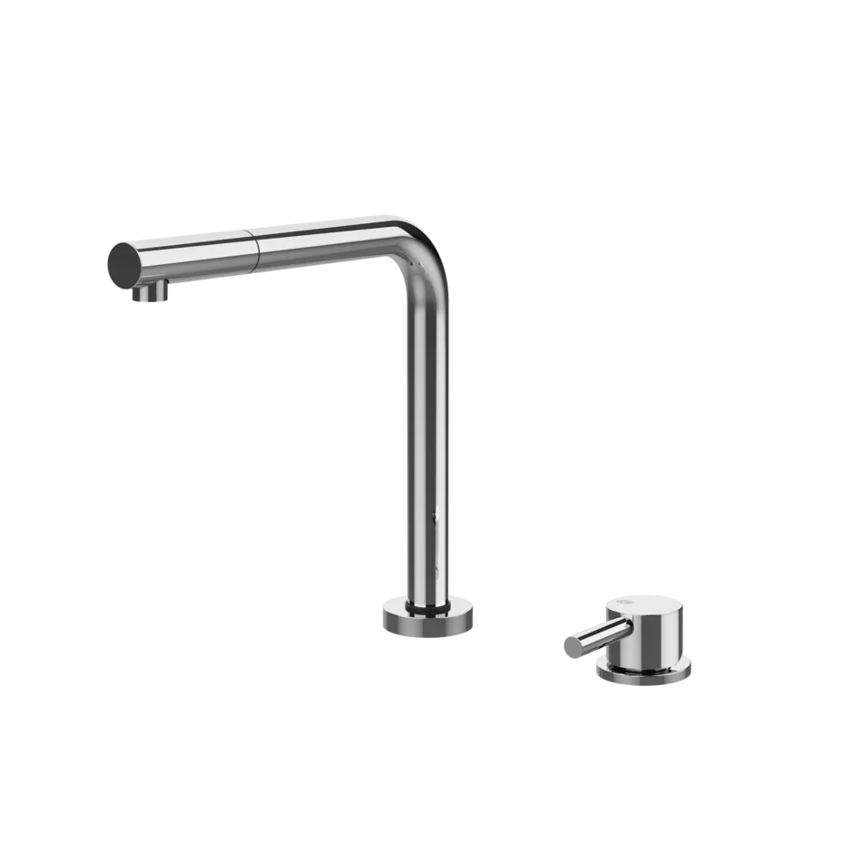 Gessi Su&Giù rubinetto cucina con comando da piano e doccetta estraibile 50109