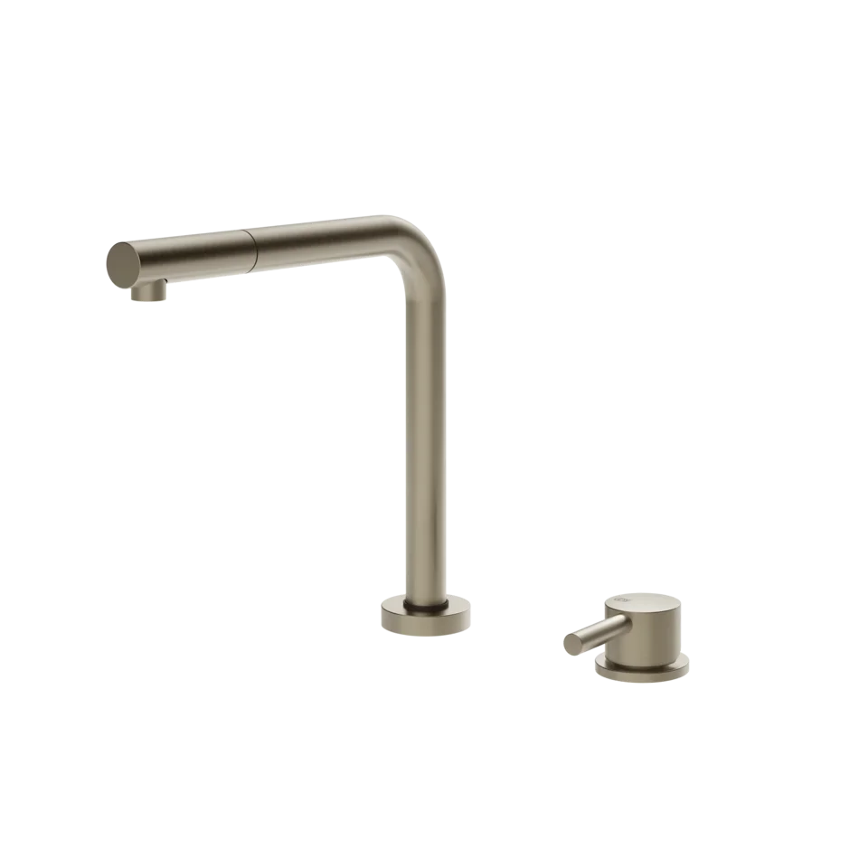 Gessi Su&Giù rubinetto cucina con comando da piano e doccetta estraibile 50109