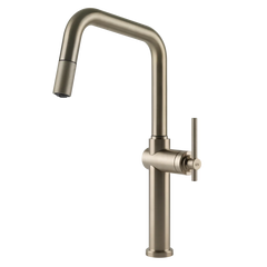 Gessi Habito kitchen faucet with swivelling spout and pull-out shower 60652