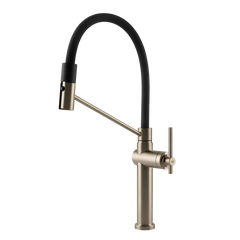 Gessi Habito semi-professional kitchen faucet with double-jet pull-out shower 60664