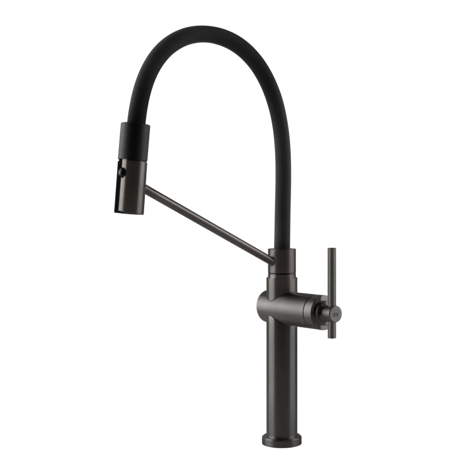 Gessi Habito semi-professional kitchen faucet with double-jet pull-out shower 60664