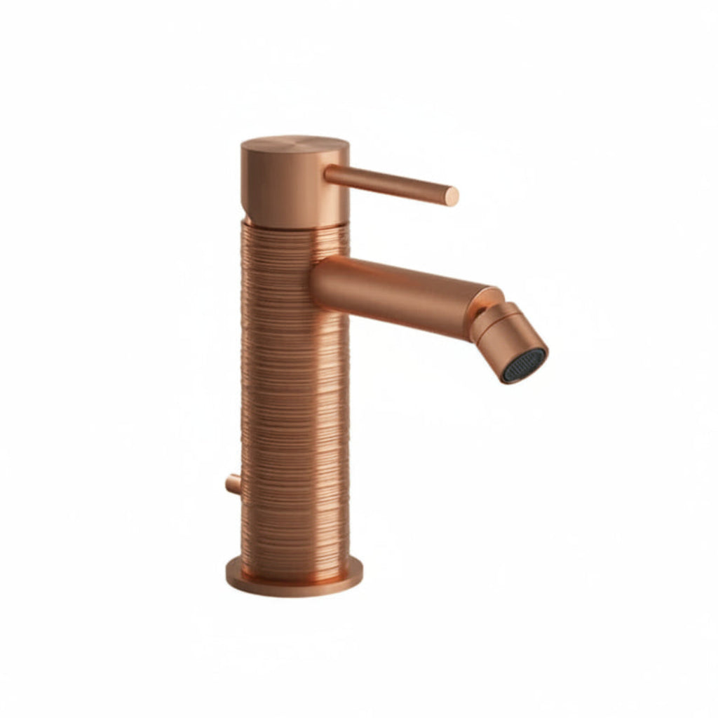 Gessi 316 Trame rubinetto bidet con scarico 54307 - 708Copper Brushed PVD
