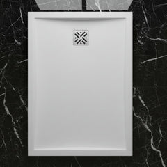 Glass Kilim piatto doccia in mineralite-Bianco