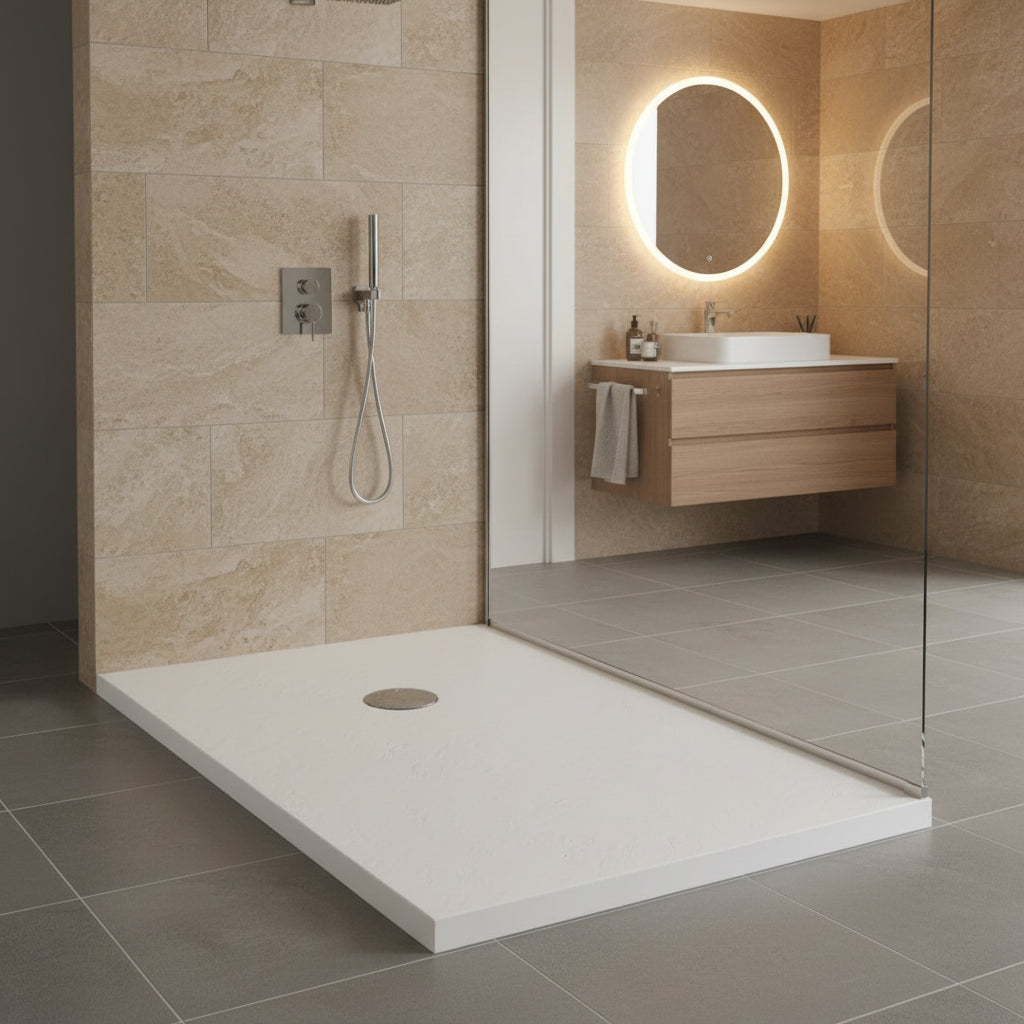 Glass Rocker piatto doccia in acrilico 120x90cm GDR074W00 - Bianco