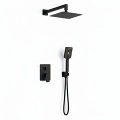Graff Blackstone soffione doccia, rubinetto con deviatore e doccetta BLA03-MBK - nero opaco