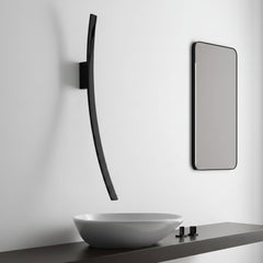 Graff Luna rubinetto lavabo a parete 5363100-BK - nero opaco