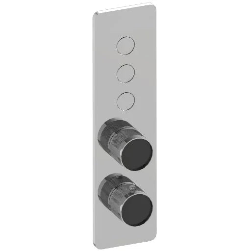Graff Riva Contemporary miscelatore doccia termostatico a 3 pulsanti E-18023VBD-SN-T - Nickel Satinato