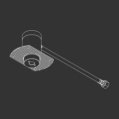 Ceadesign FREE IDEAS COLLECTION - Built-in shower head with Delrin® ends, spray jet and LED chromotherapy - FRE164+INC18