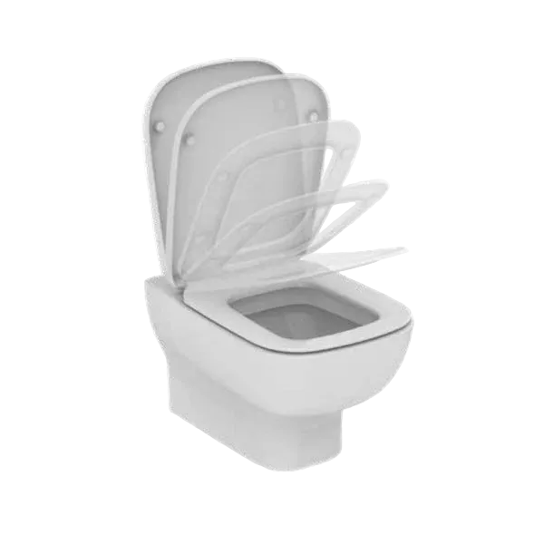 Ideal Standard Esedra wc sospeso con copriwater slim soft-close T278701 - bianco
