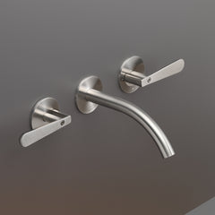 Ceadesign LUTEZIA - Miscelatore bicomando a parete con bocca di erogazione L. 170 mm - LTZ02+PWF02