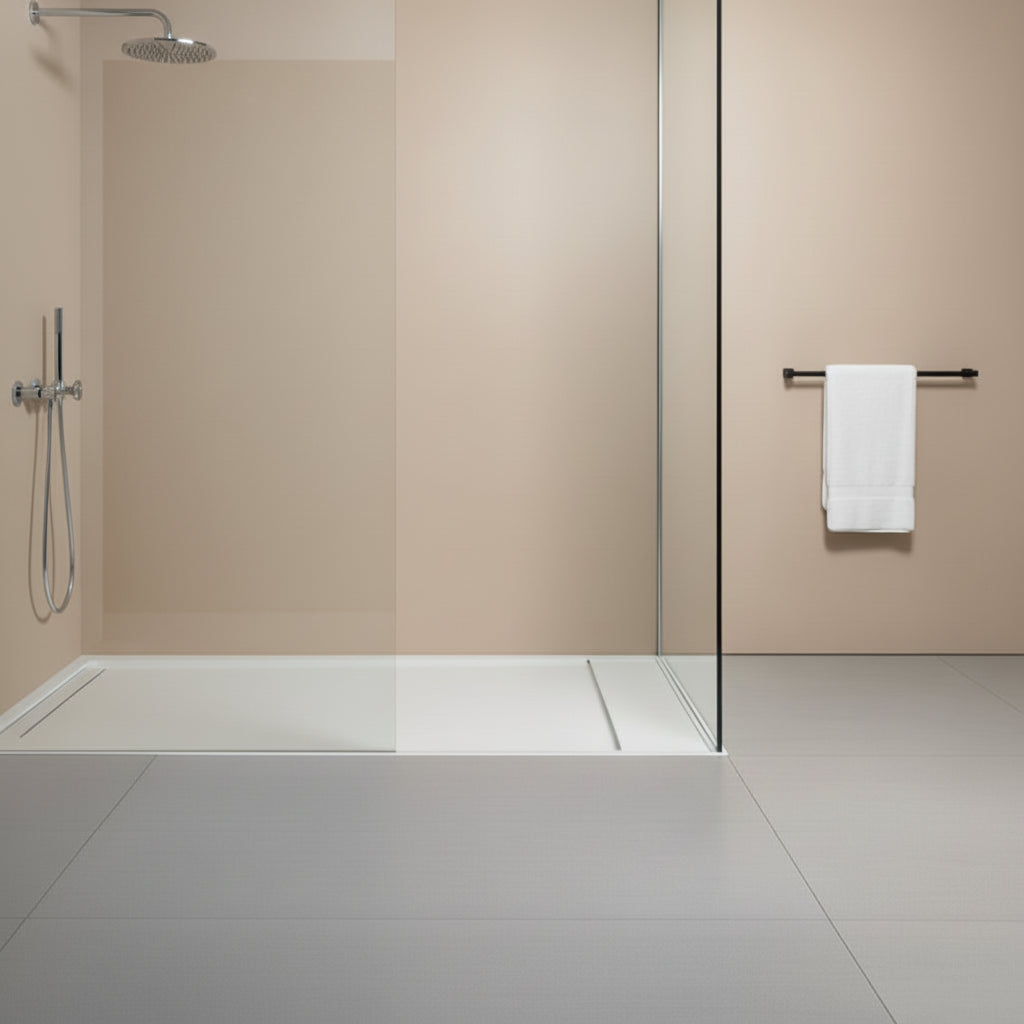 Makro Slim piatto doccia in Corian 120x80cm -Bianco