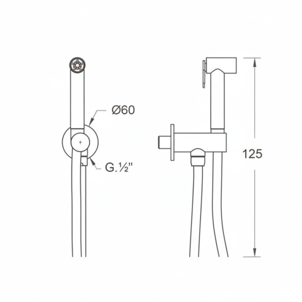 Nuova Osmo Stella doccetta igienica shut-off KSPAT003CR - cromo